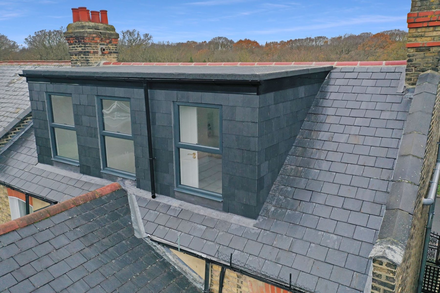 Slate dormer loft conversion exterior